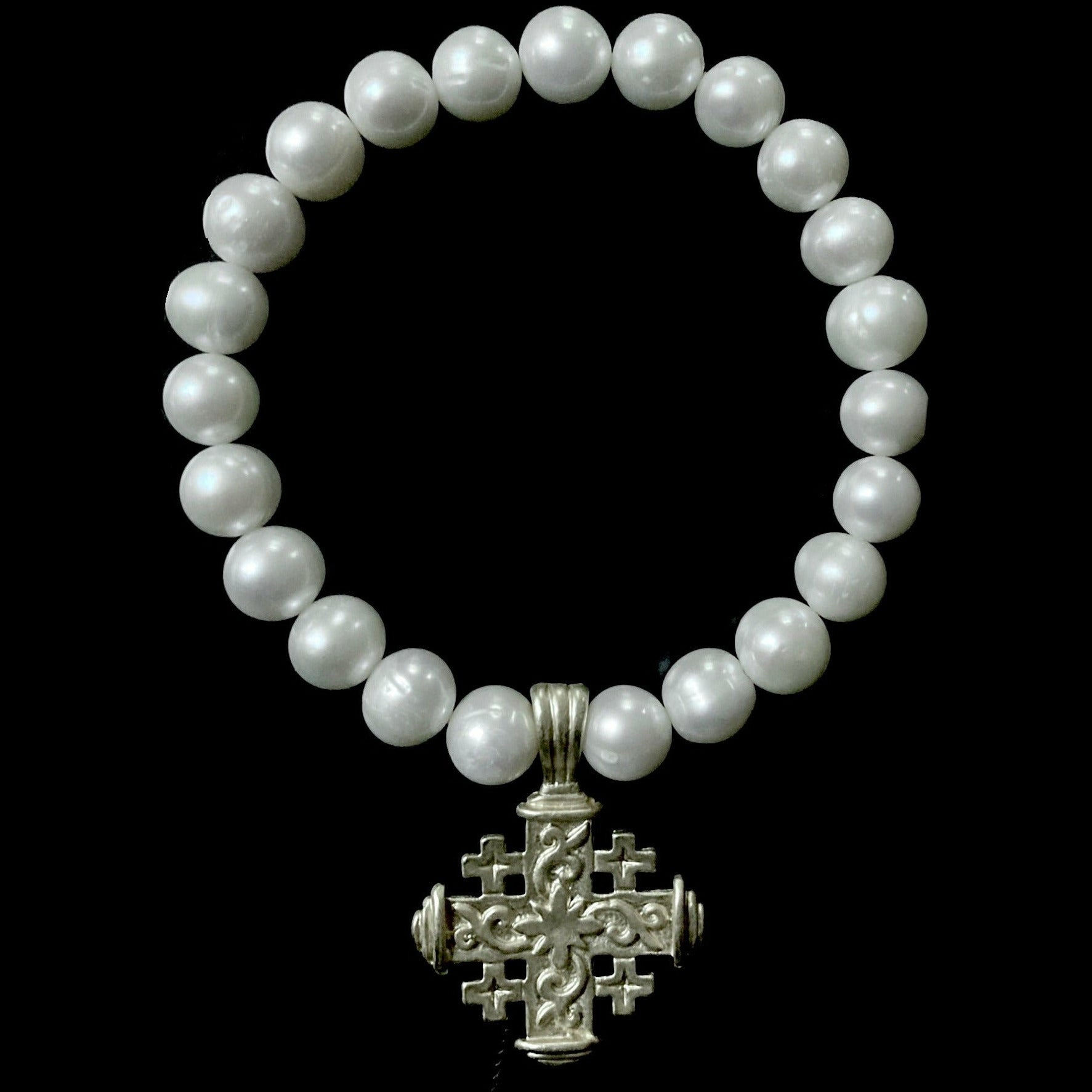 Pilgrim's Cross Freshwater Pearl Enlightenment Bracelet - Silver
