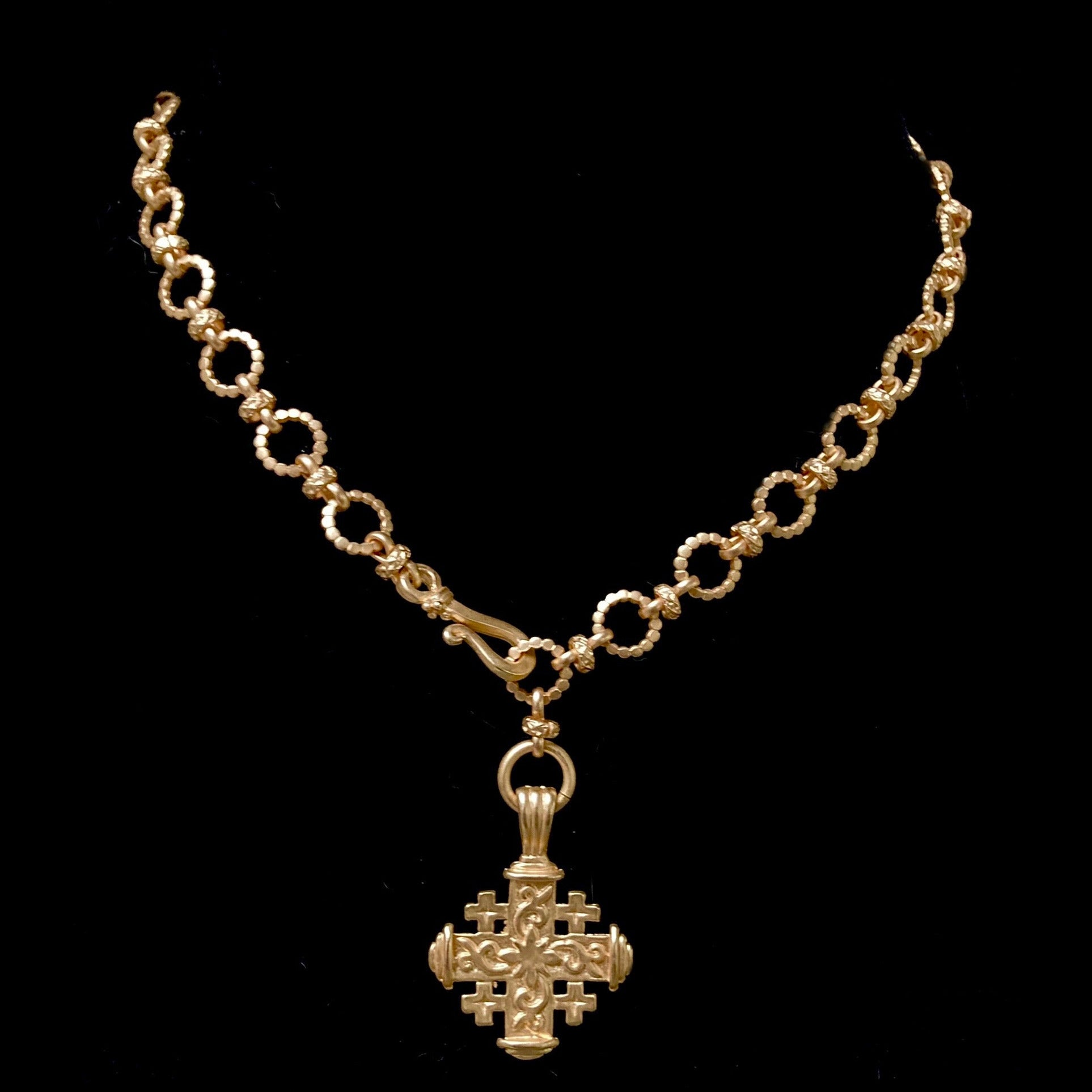 Pilgrim's Cross Eternity Link Necklace Gold