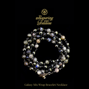 Galaxy Mix Wrap  Necklace / Bracelet  by Whispering Goddess