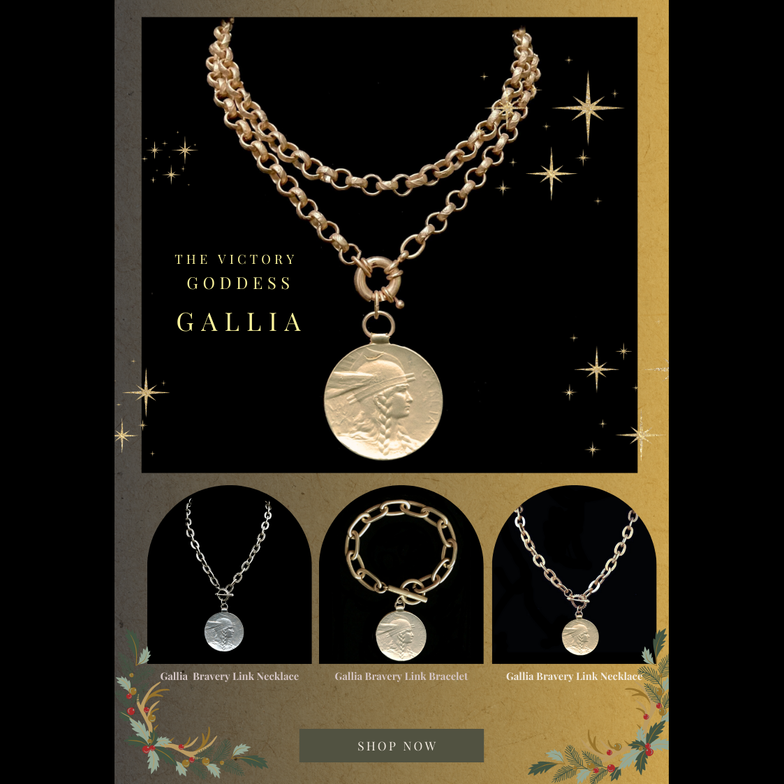 The Goddess Gallia Bravery Link Necklace - Silver