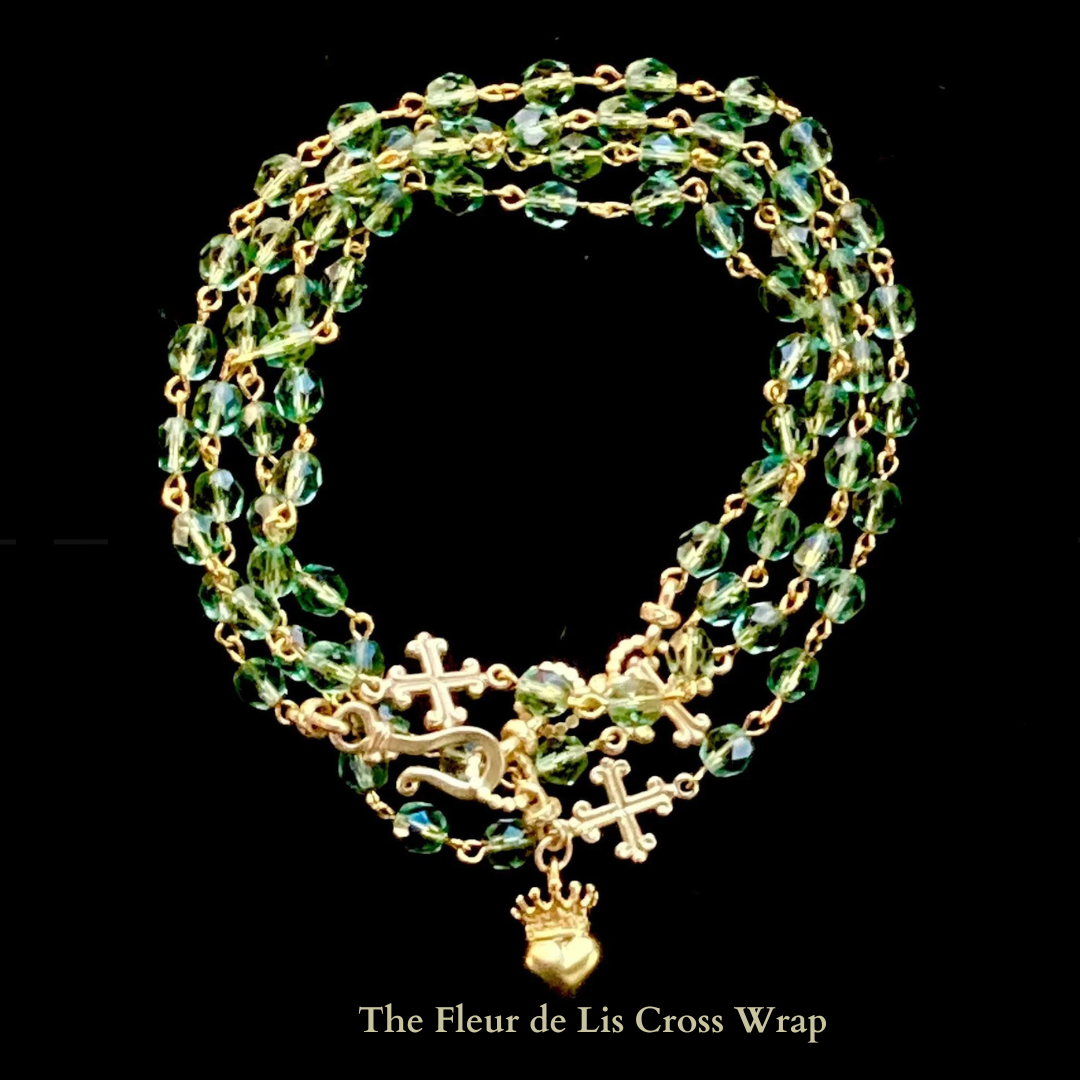 Pilgrim's Cross Earrings Peridot and Gold