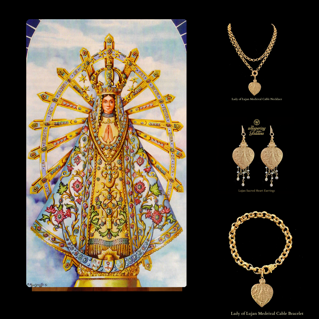 Lady of Lujan Medieval Cable Necklace - Gold