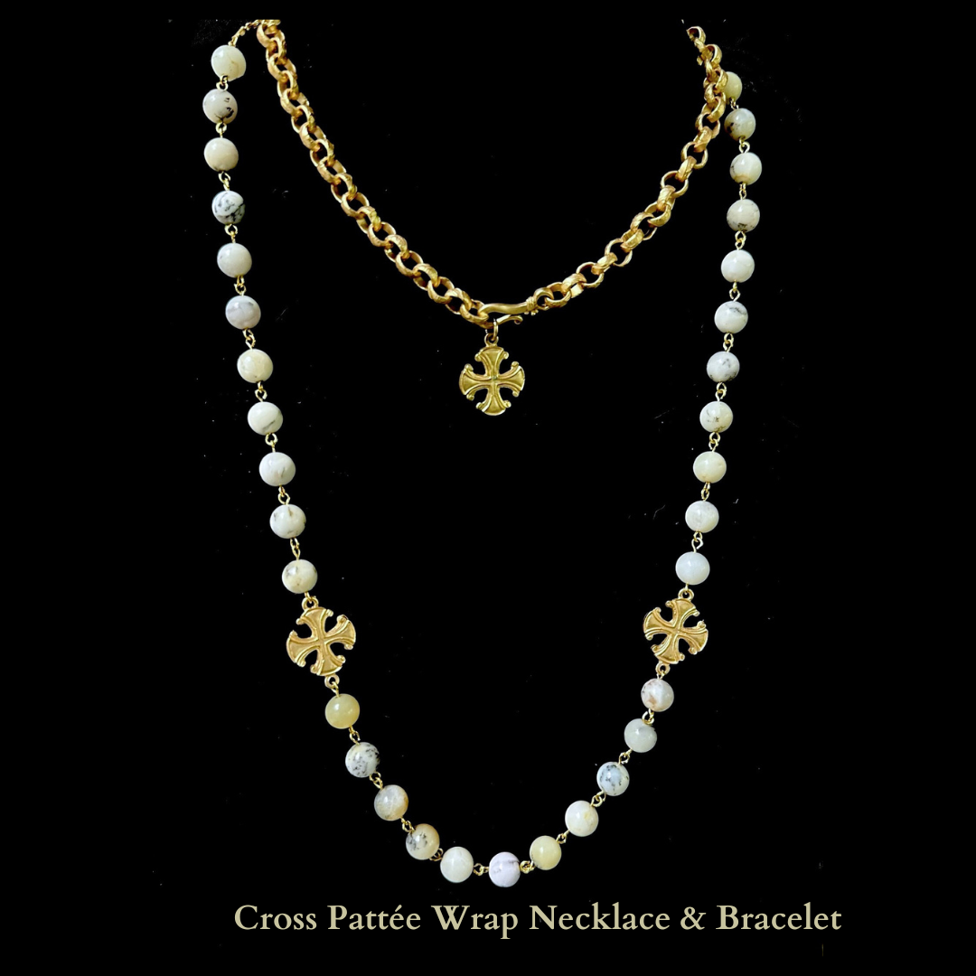 Cross Pettee Dendritic Opal Wrap Necklace/Bracelet