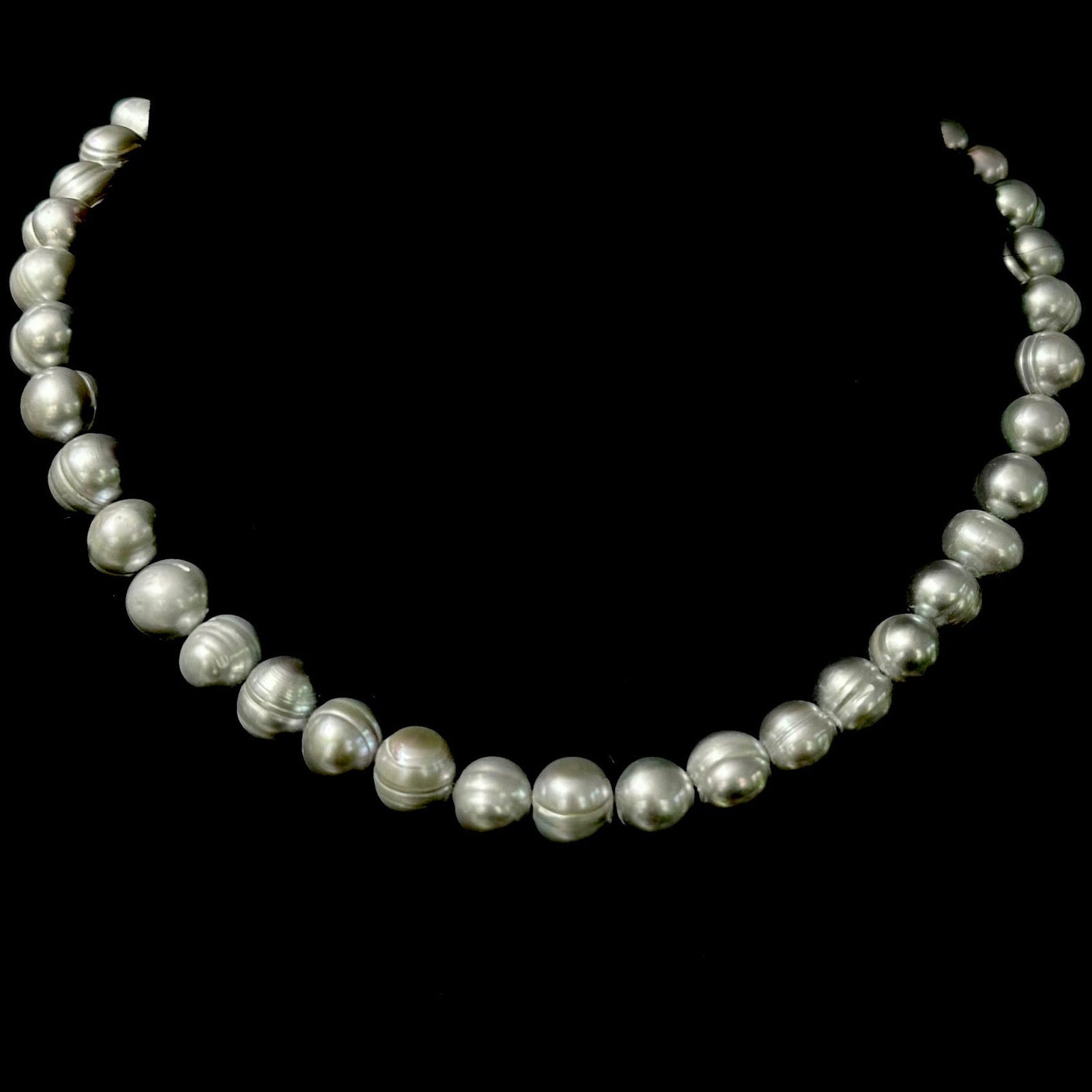 Moonglow Freshwater Pearl Our Lady of Lujan Necklace - Silver