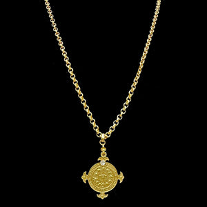 Lourdes Illumination Cable Chain Necklace in Gold