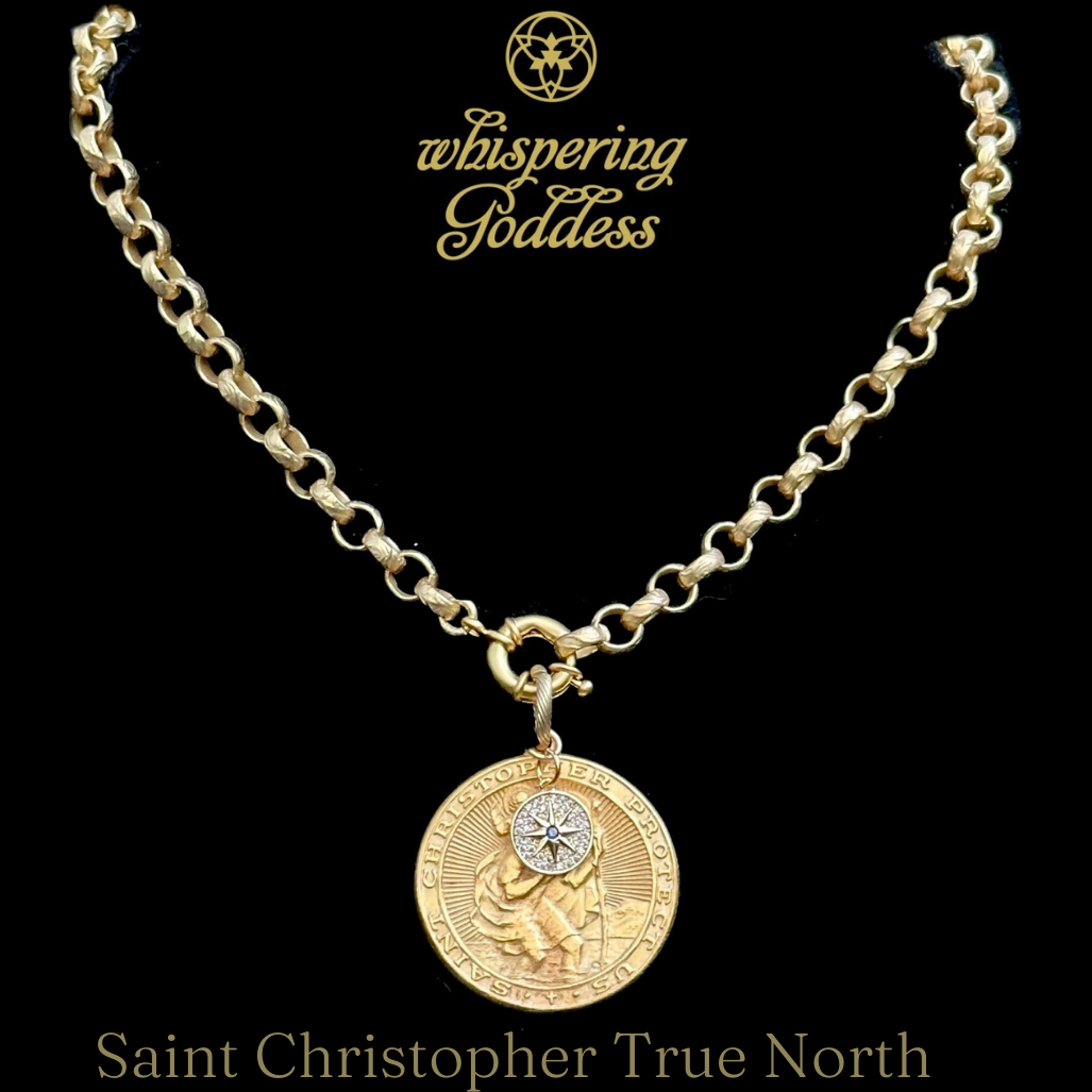 Rose gold sales st christopher pendant