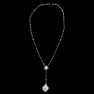 Our Lady of Chartres Black Madonna Rosary Necklace