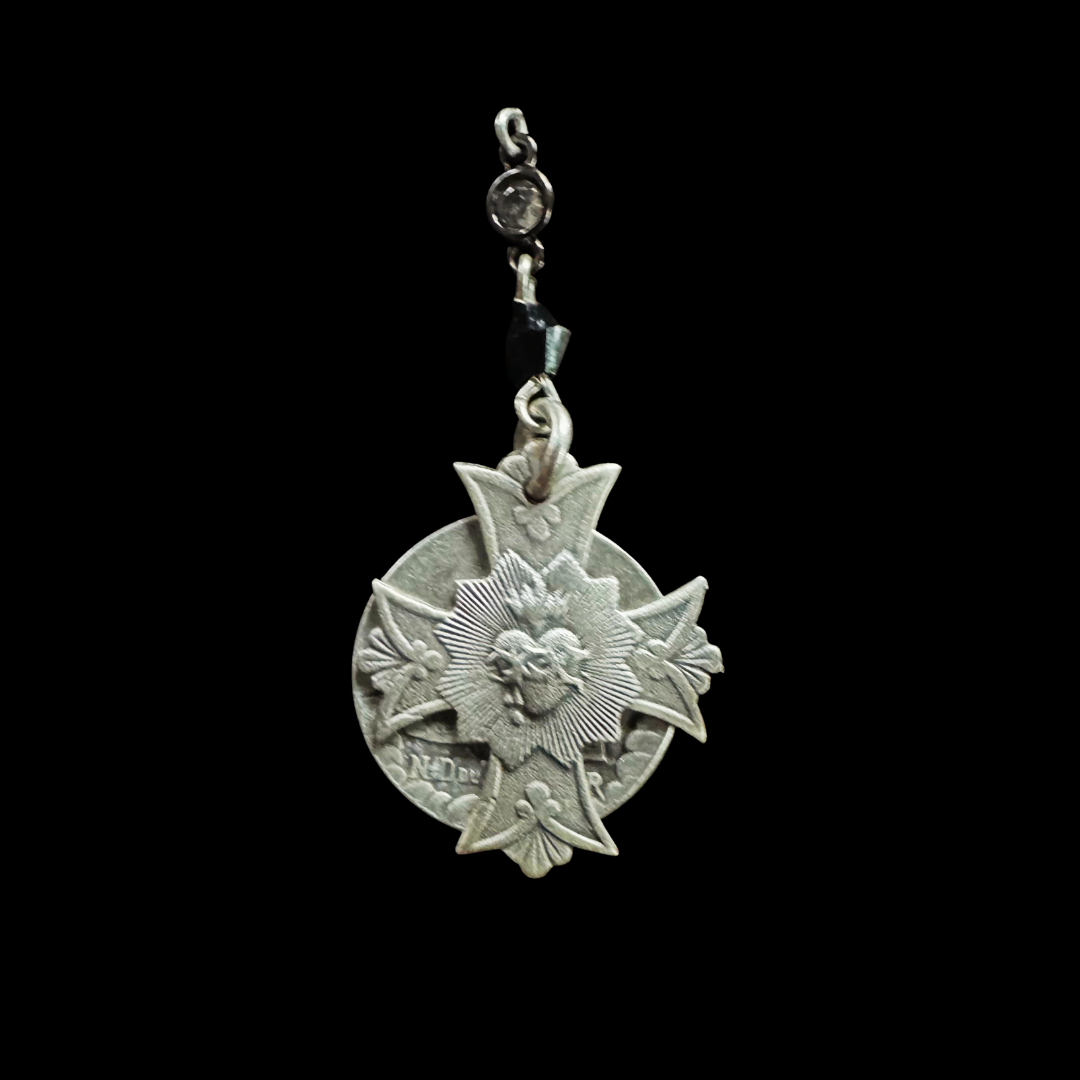 Our Lady of Chartres Black Madonna Rosary Necklace