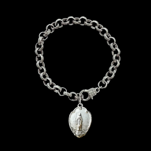 Notre Dame of Paris Medieval Cable Chain Bracelet in Silver