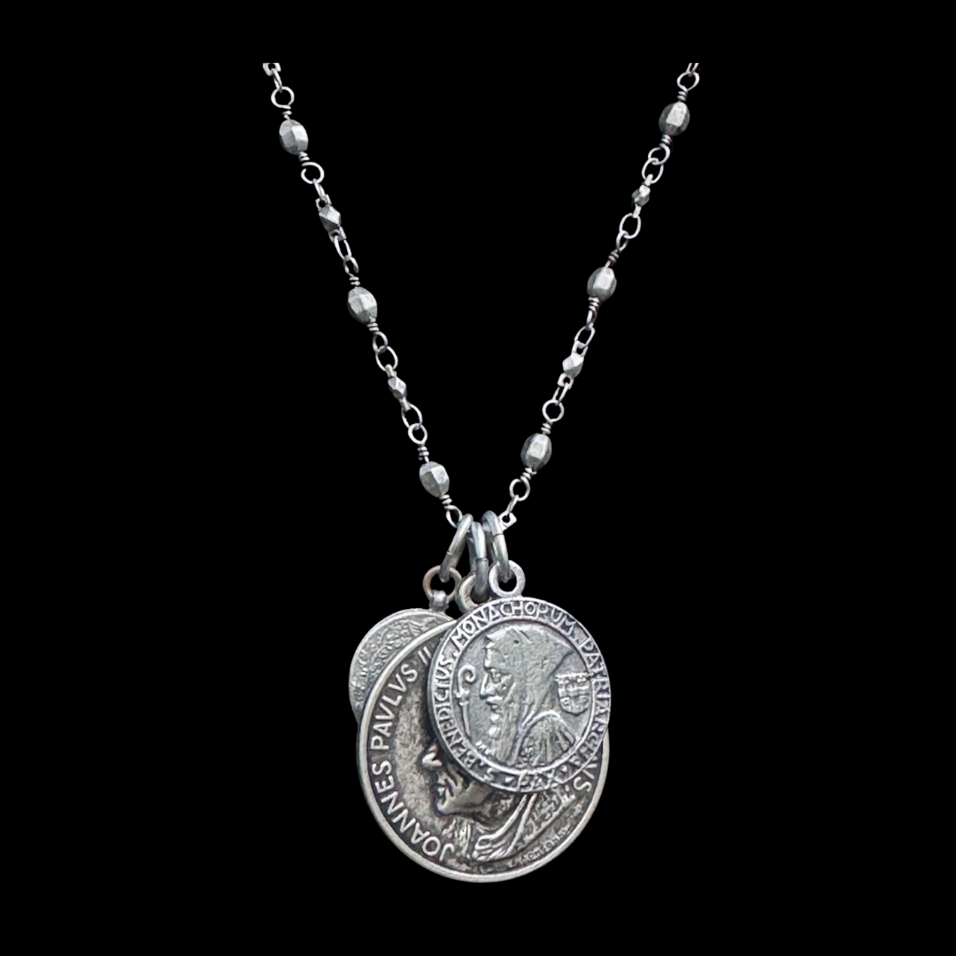 Bellatrix Black Madonna of Czestochowa Prayer Mantle Necklace