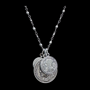 Bellatrix Black Madonna of Czestochowa Prayer Mantle Necklace