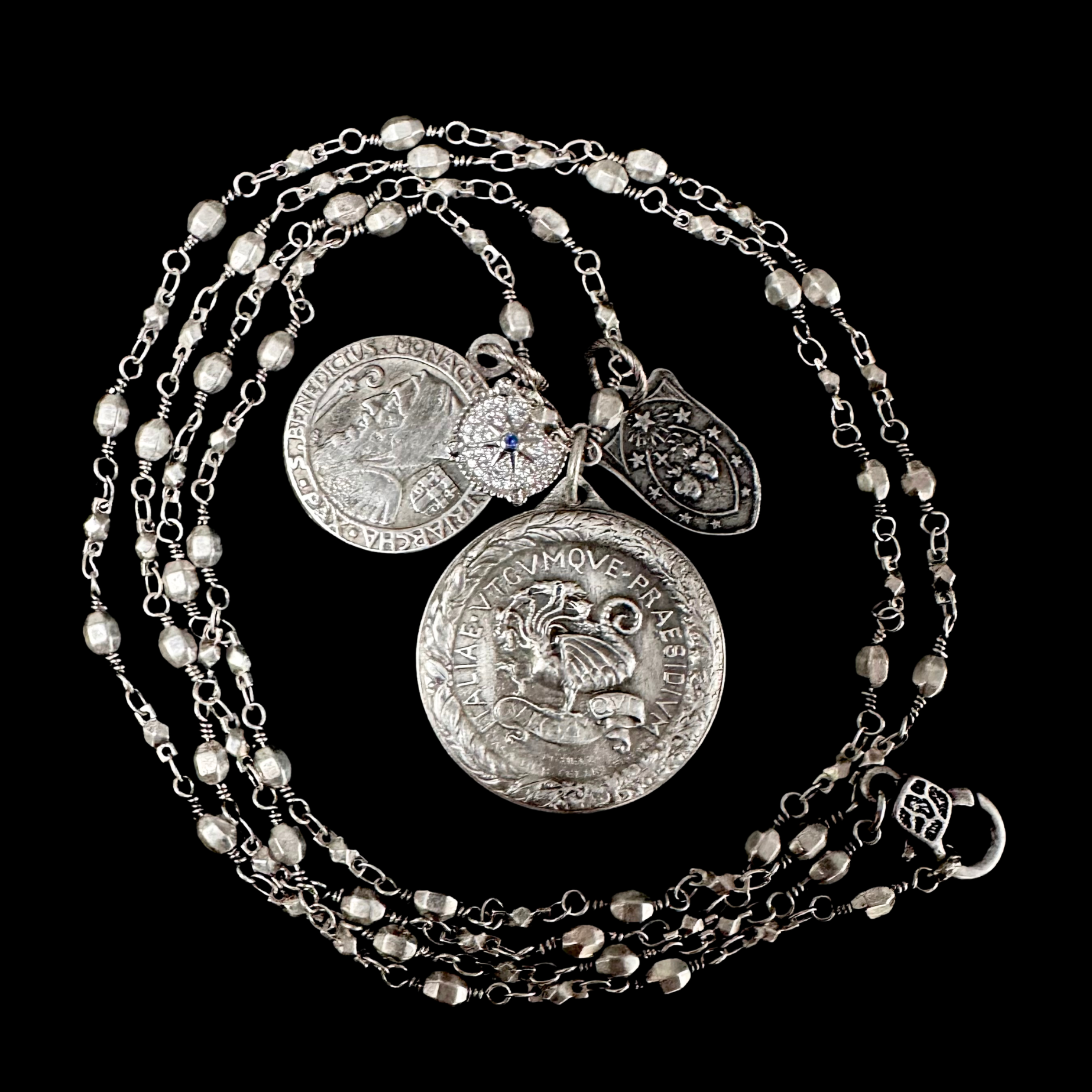 Bellator Mantle of Saint George Silver Bead Chain Necklace - Whispering ...