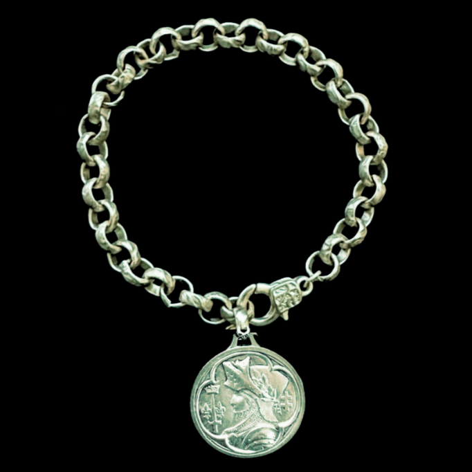 Joan of Arc Medieval Cable Chain Bracelet in Gold