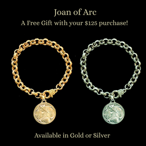 Joan of Arc Medieval Cable Chain Bracelet in Gold