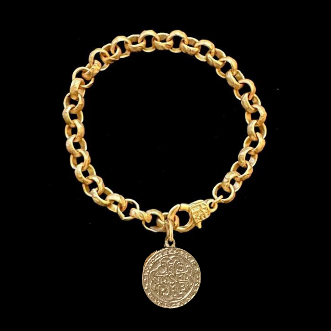 San Benito Medieval Cable Bracelet - Gold