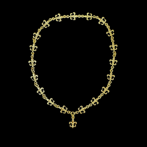 Fleur de Lis Cascade Chain Necklace