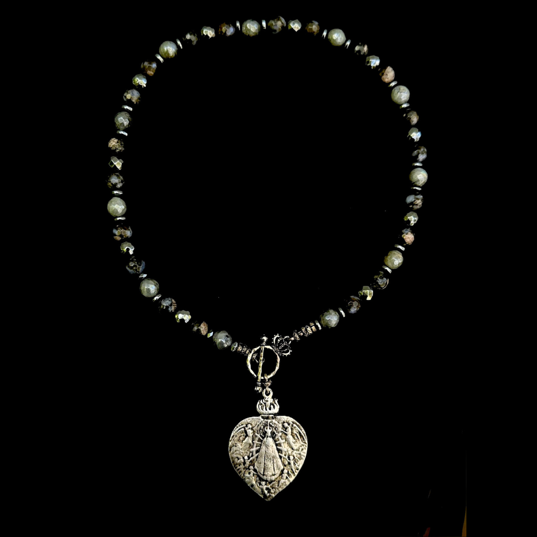 Lujan Choker Necklace in Galaxy Mix by Whispering Goddess