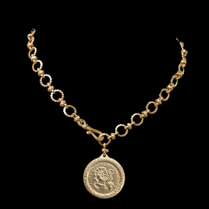 Saint George & the Phoenix Eternity Link Necklace in Gold