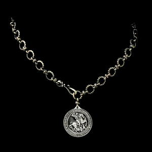 Saint George & the Phoenix Eternity Link Necklace in Silver