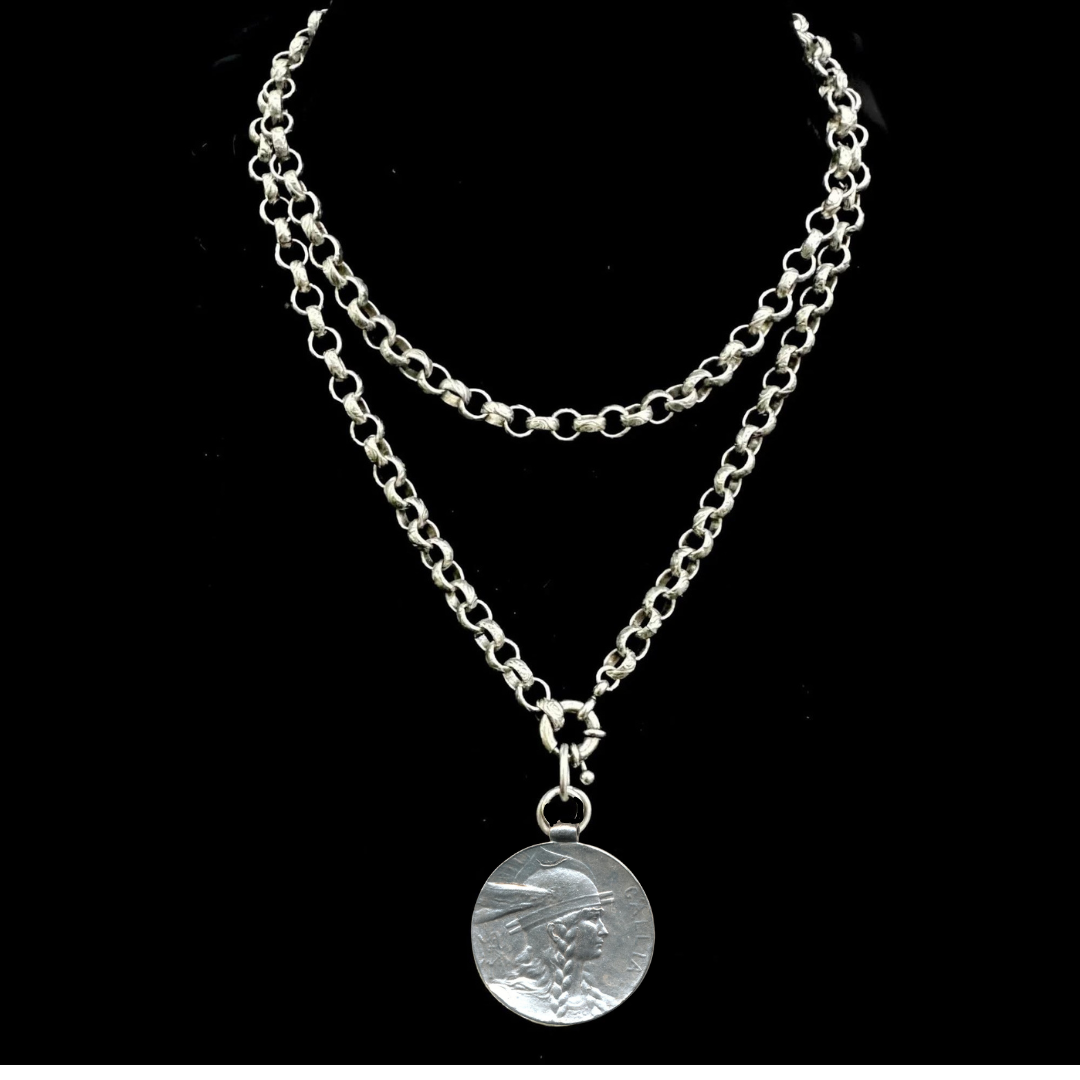 The Goddess Gallia Medieval Cable Necklace - Silver