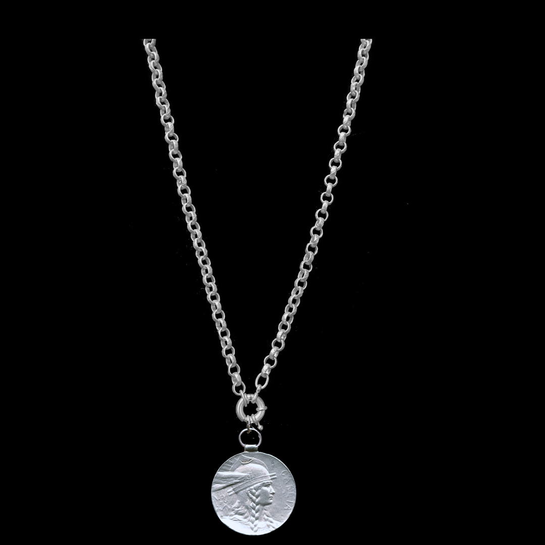 The Goddess Gallia Medieval Cable Necklace - Silver