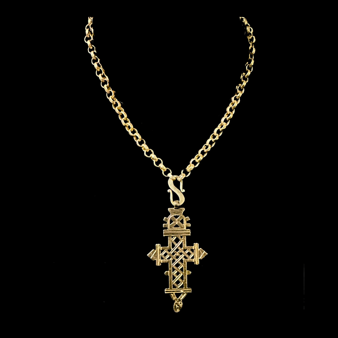 Thebes Coptic Cross Medieval Chain Necklace
