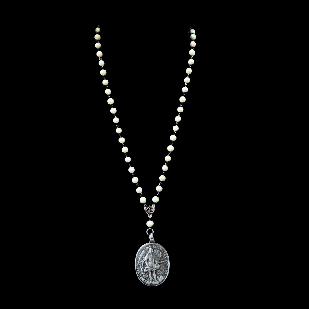 Virgo Rising Fresh Water Pearl Necklace in  Silver