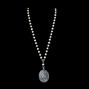 Virgo Rising Fresh Water Pearl Necklace in  Silver