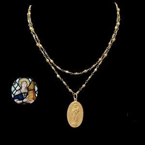 Belle Époque Saint Cecilia Gold Bead Chain Necklace