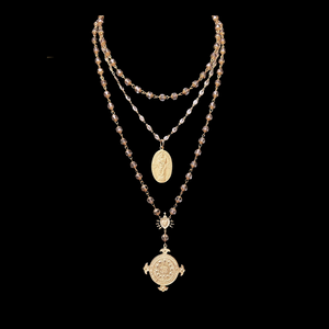 Belle Époque Lourdes Illumination Necklace  with Sainte Cecilia
