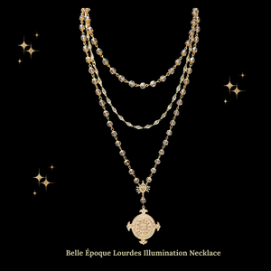 Belle Époque Lourdes Illumination Necklace  with Sainte Cecilia