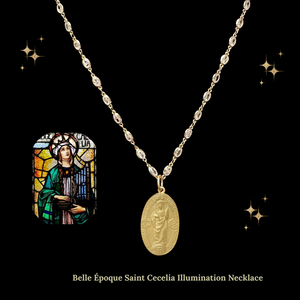 Belle Époque Lourdes Illumination Necklace  with Sainte Cecilia