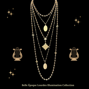 Belle Époque Lourdes Illumination Necklace  with Sainte Cecilia