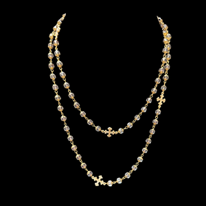 Mystical Mary Magdalene Black Diamond & Gold Cathedral Wrap Necklace / Bracelet