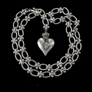 The Eternity Sacred Heart Necklace - Silver