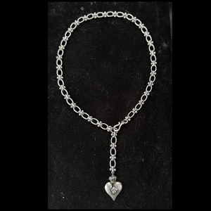The Eternity Sacred Heart Necklace - Silver