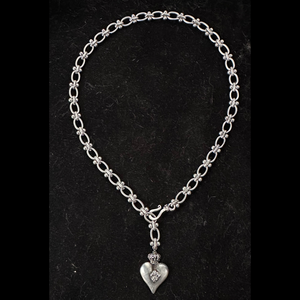 The Eternity Sacred Heart Necklace - Silver