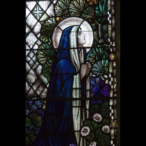 The Majestic Mary Magdalene at la Sainte-Baume in Amethyst Necklace