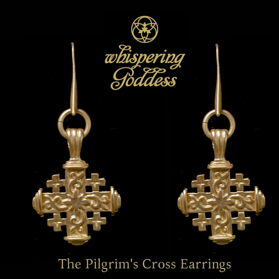 Pilgrim's Cross Earrings in Gold