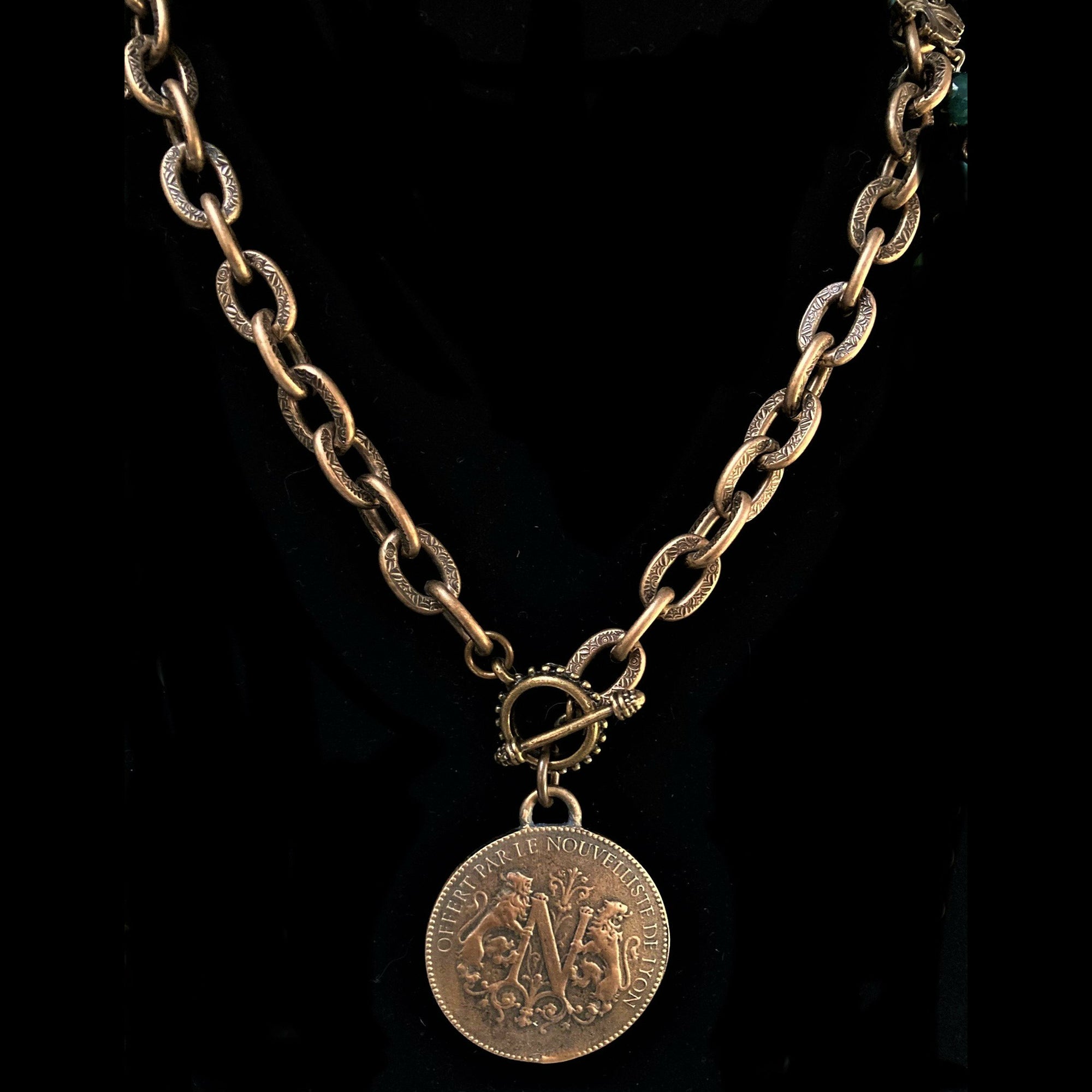 Saint Joan of Arc Bravery Link Necklace in Bronze