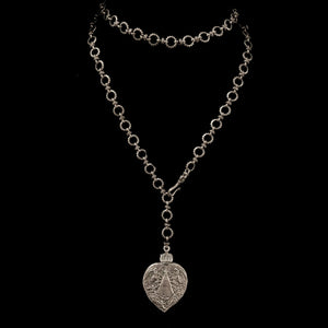 Our Lady of Lujan Eternity Link Chain Necklace - Silver