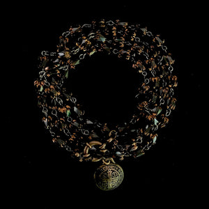 Montserrat Black Jet Cathedral Bead Wrap Necklace / Bracelet