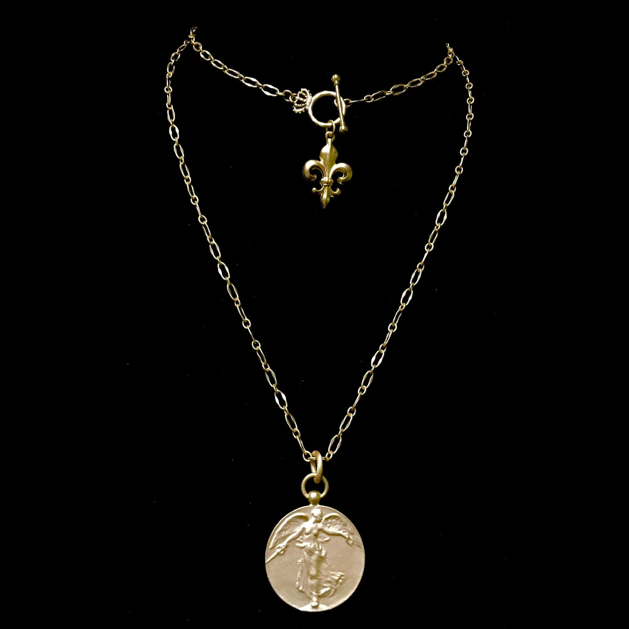Wisdom Chain Peace Angel Chain Necklace  by Whispering Goddess - Gold