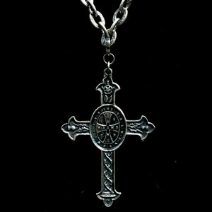 Cross of San Benito Cable Necklace by Whispering Goddess - Sterling Silver