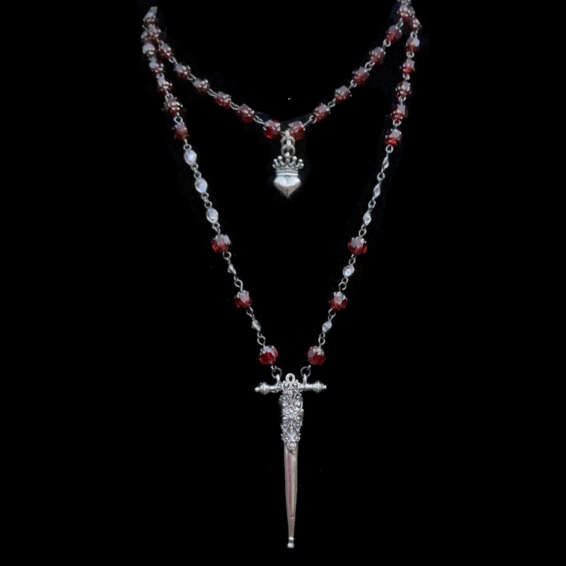 The Ritual Fierbois Sword in Ruby Red & Sterling Silver
