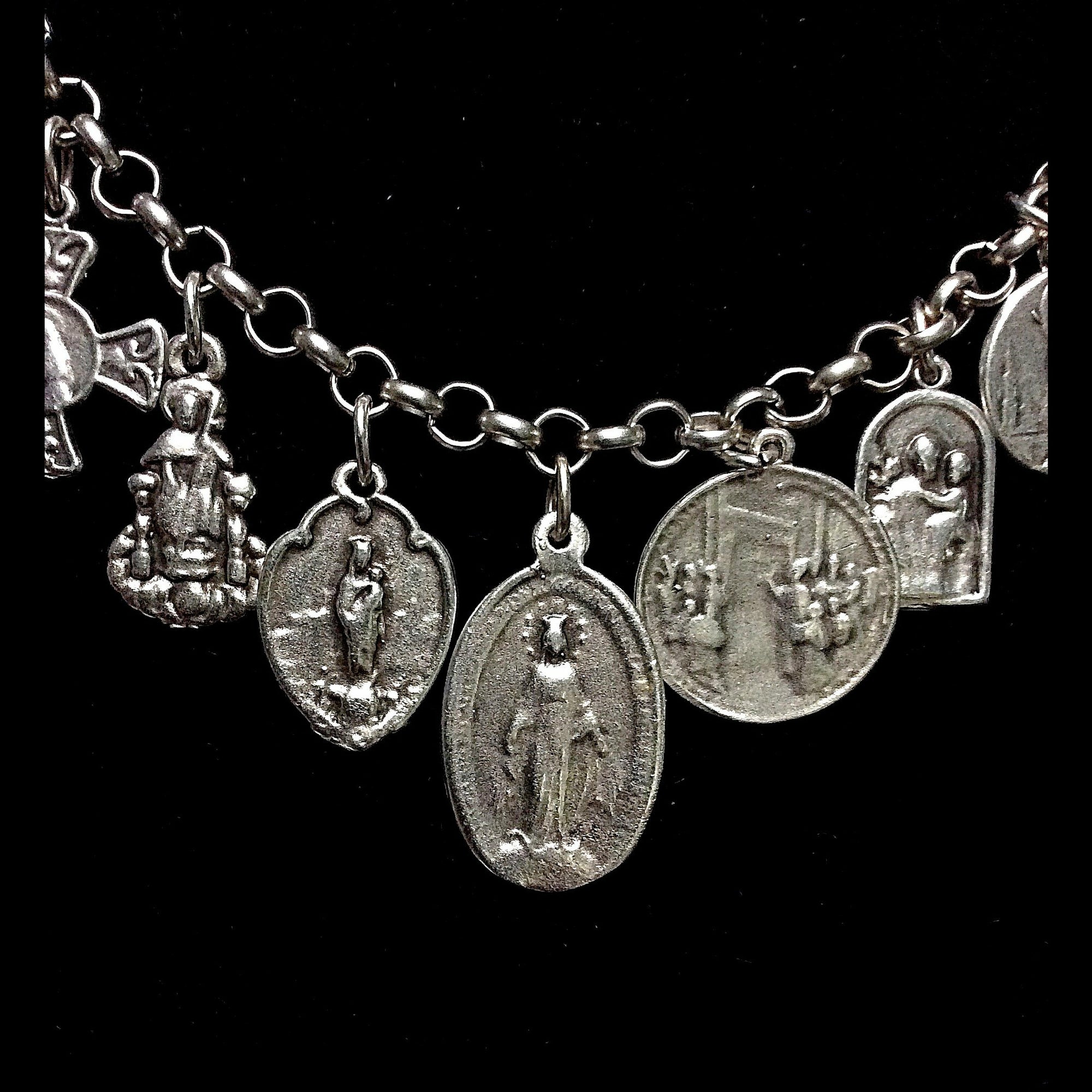 Nightingale Mountain Miraculous Medal Charm Necklace 18"