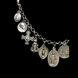 Nightingale Mountain Miraculous Medal Charm Necklace 18"