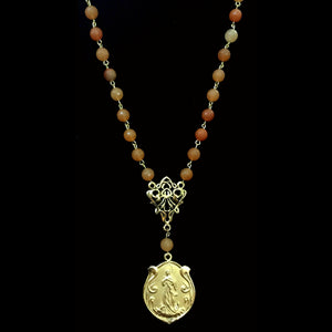 Madonna Queen of Heaven Carnelian Necklace by Whispering Goddess