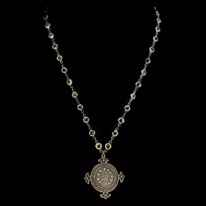 Lourdes Illumination Necklace by Whispering Goddess - Silver