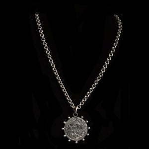 Saint George Double Cable Necklace  - Sterling Silver